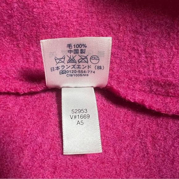 Lands End 100% Wool Soft Unlined Coat Blazer in Hot Pink Fuchsia, Size 18 - Picture 8 of 8